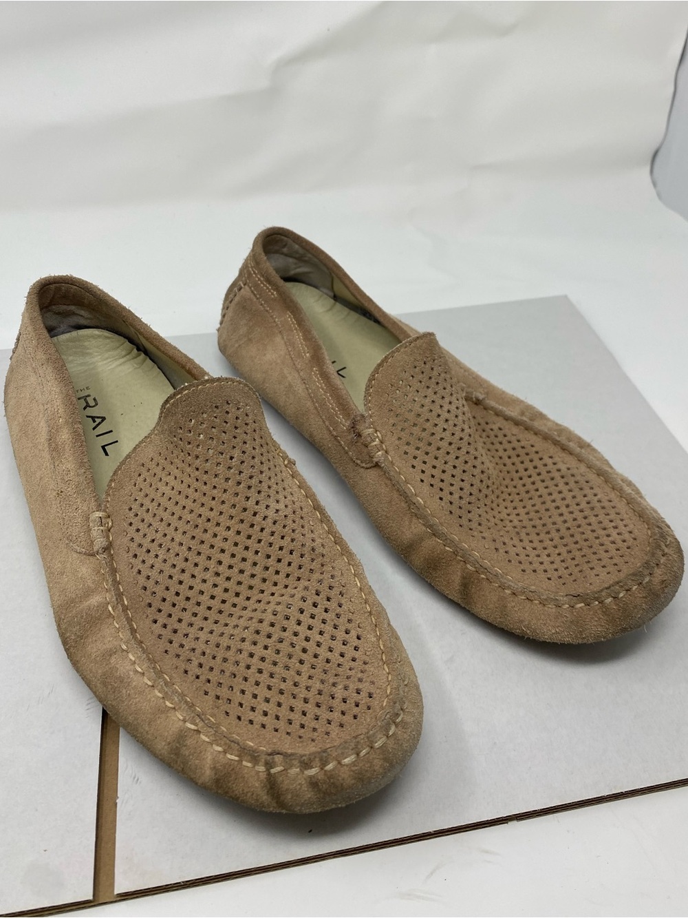 The Rail Men’s Morgan Loafer Slip On Shoes Light Brown Leather Size EU 41M